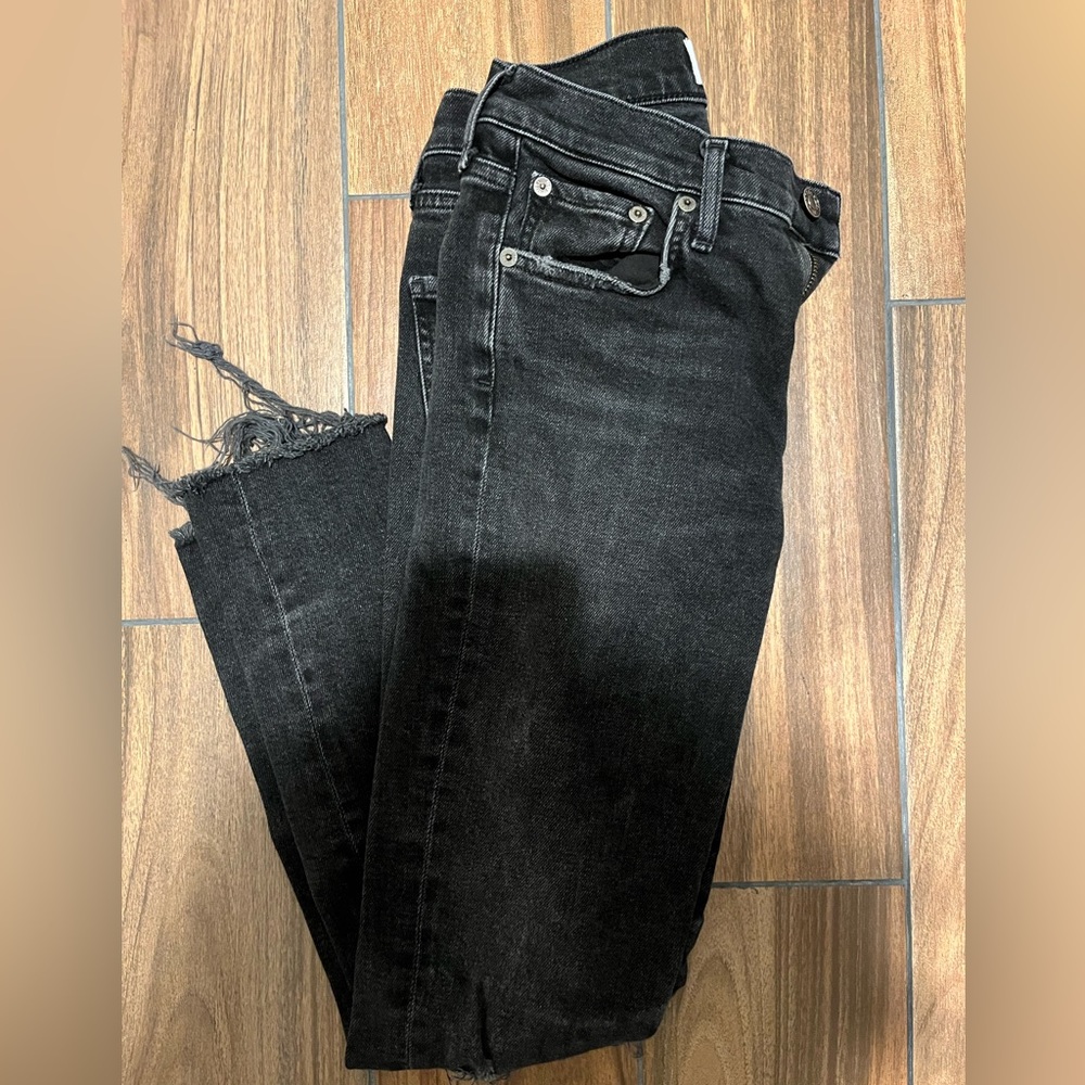 AGOLDE Black Distressed Women's Jeans
